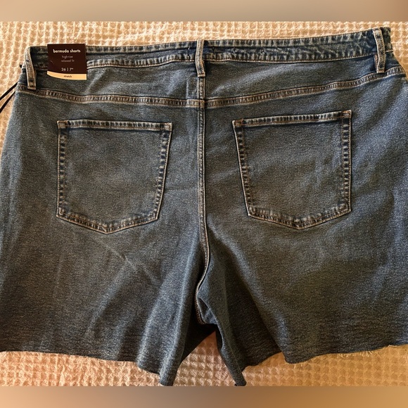 Ava & Viv Jorts Shorts Women Bermuda Cut Off High Rise Relaxed Fit Size 26 - Picture 5 of 10